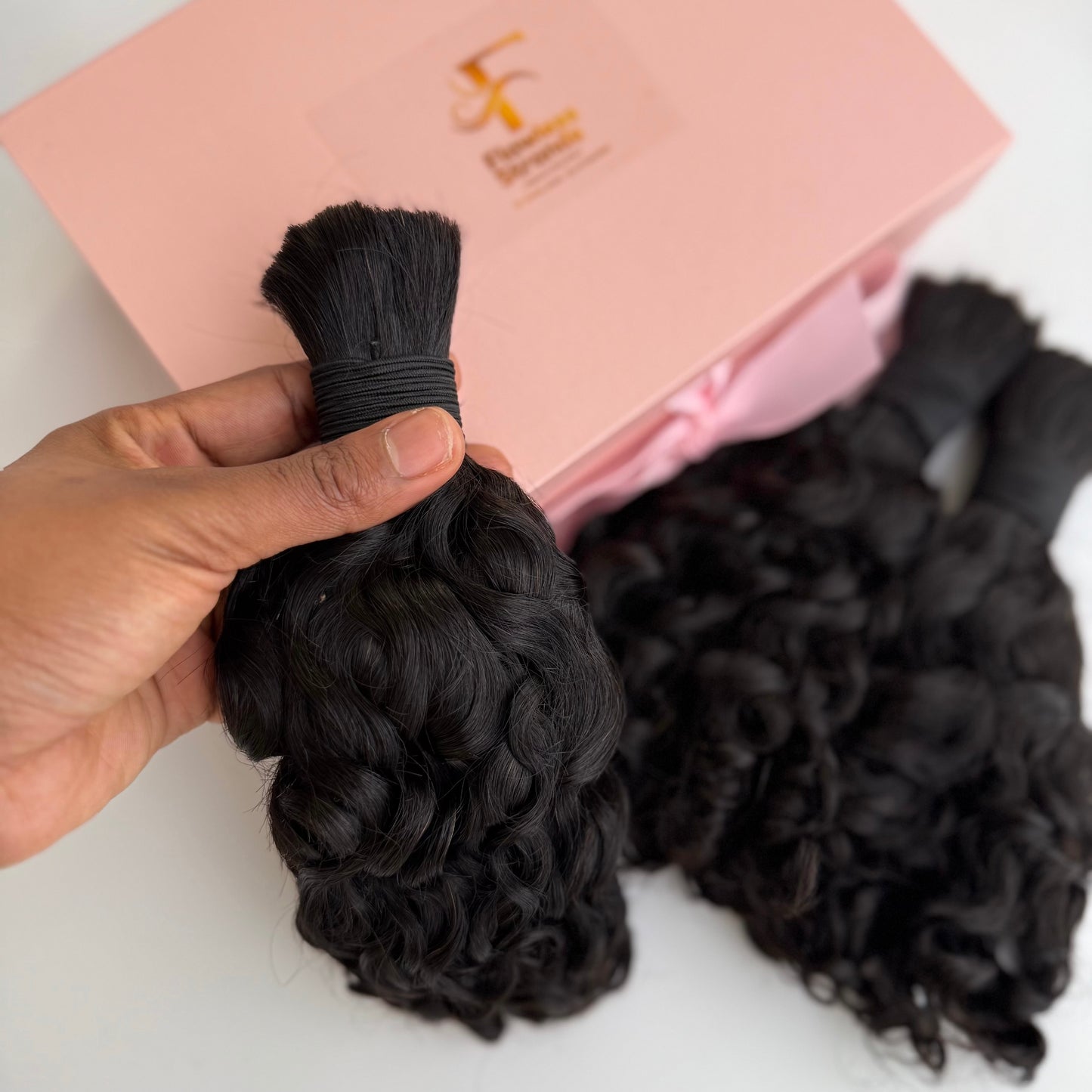 100% human hair Burmese curls- Colour 1B