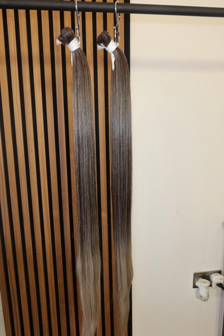 T4/56A Bone Straight Sew-In Bundle – Medium Brown to Soft Ash-Blonde Ombré